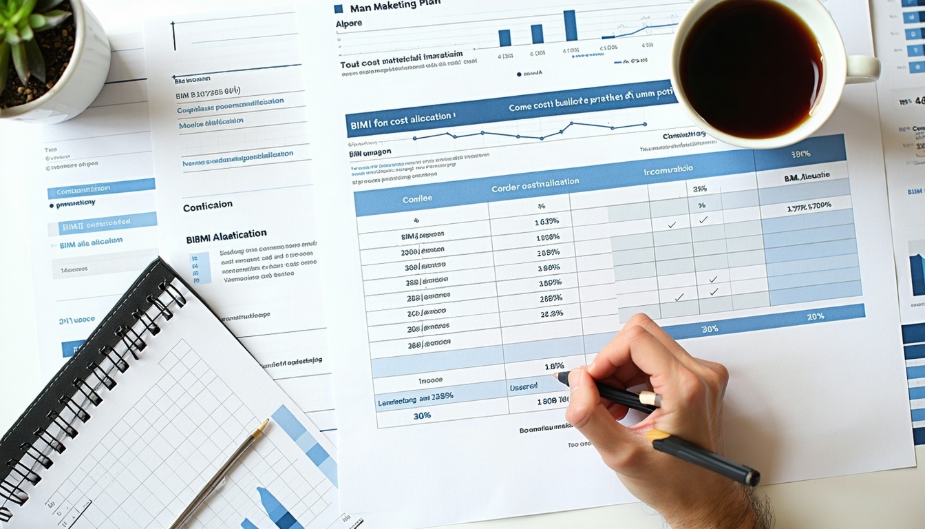 BIMI 비용 배분이 포함된 마케팅 계획표-1