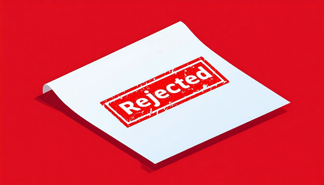 큰 빨간색 도장이 찍힌 종이 한 장 