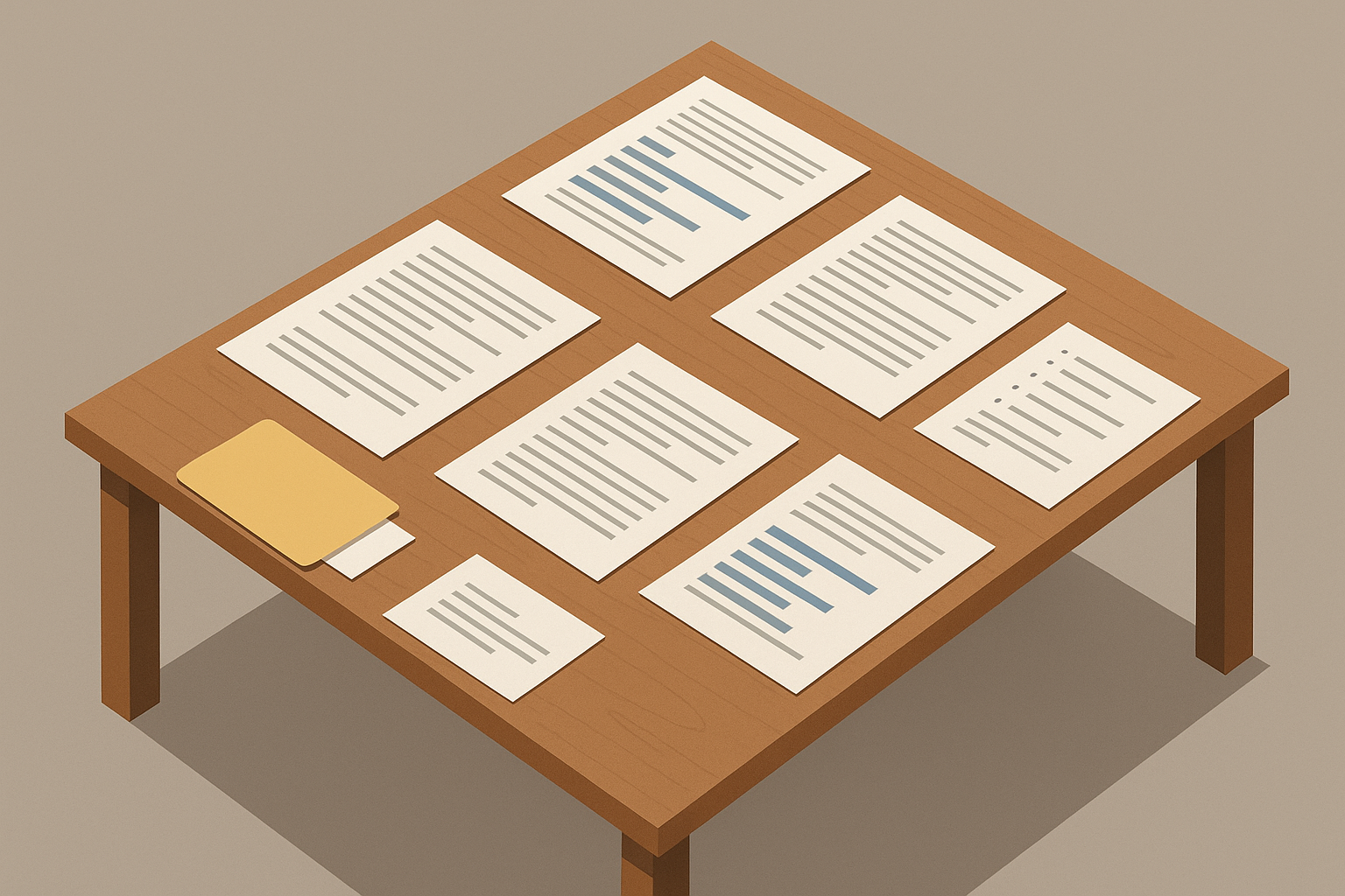 문서가 있는 테이블